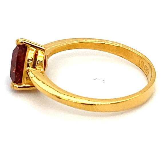 Malaya Garnet 1.68ct Solid 22K Yellow Gold Ring - Picture 6 of 9